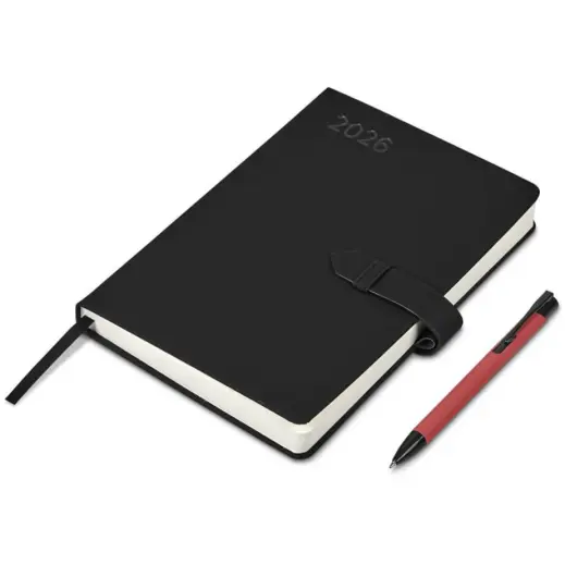 Altitude Enterprise A5 2026 Diary & Zeta Pen Set Red